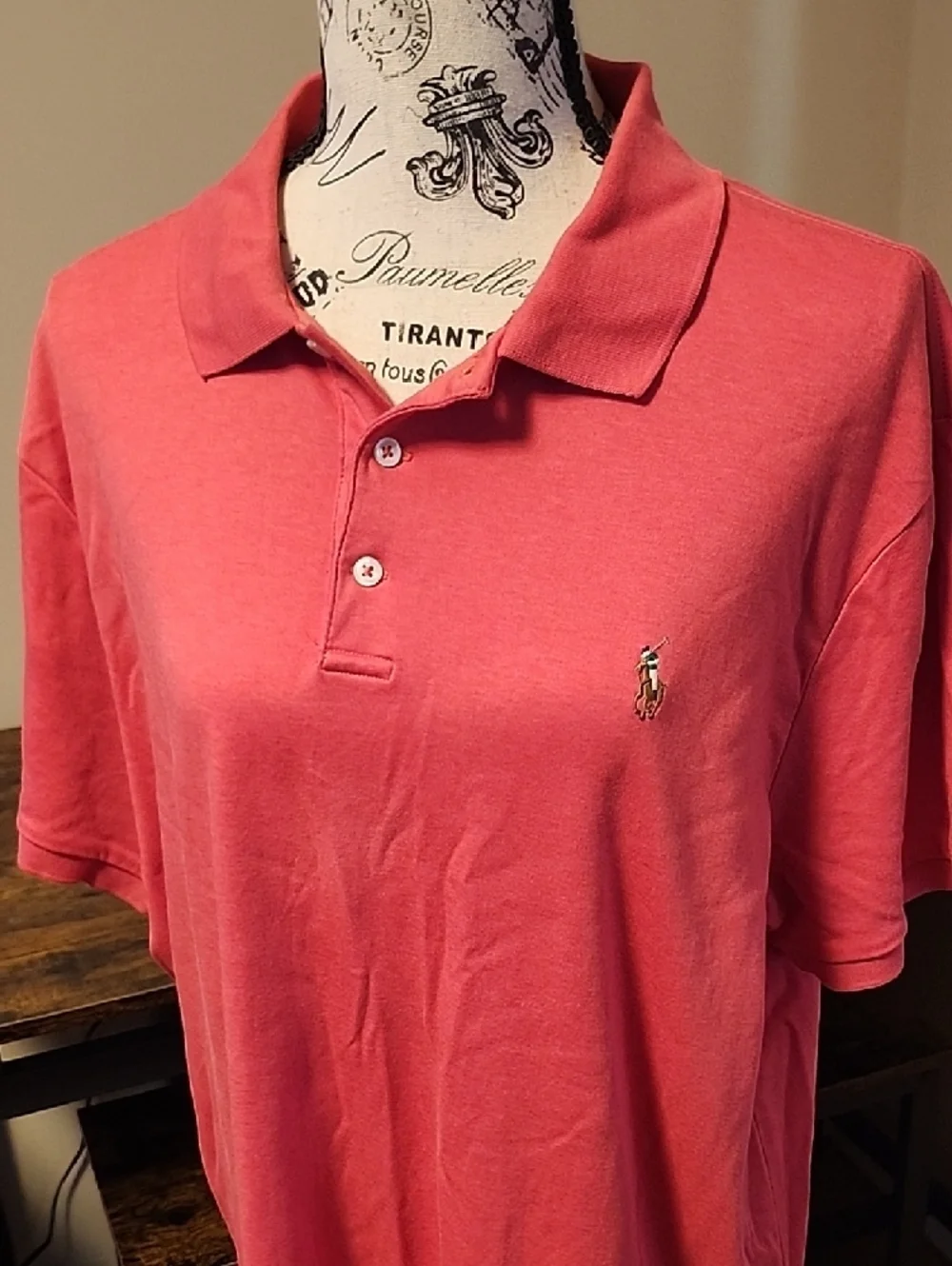Ralph Lauren Coral Polo Shirt with Pony Logo - Picture 2 of 6